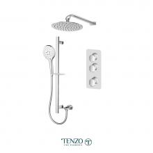 Tenzo FLT42-20216-CR - Fluvia Extenza kit 2 functions thermo chrome finish