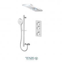 Tenzo FLT42-21232-CR - Fluvia Extenza kit 2 functions thermo chrome finish