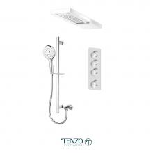 Tenzo FLT43-54252-CR - Fluvia Extenza kit 3 functions thermo chrome finish