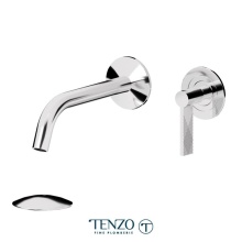 Tenzo PAL14-P-CR - Wall mount lavatory faucet Paloma chrome with (overflow) drain