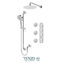 Tenzo PALT43-571112-CR - Paloma Extenza kit 3 functions thermo chrome