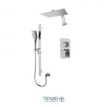 Tenzo F-QUPB32-20119-CR - Trim for Quantum T-Box kit 2 functions pres bal chrome finish