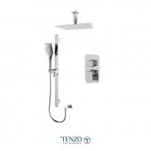 Tenzo F-QUPB32-21130-CR - Trim for Quantum T-Box kit 2 functions pres bal chrome finish