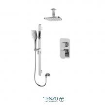 Tenzo F-QUPB32-21134-CR - Trim for Quantum T-Box kit 2 functions pres bal chrome finish