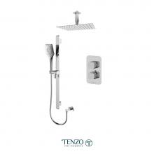 Tenzo F-QUT32-21130-CR - Trim for Quantum T-Box kit 2 functions thermo chrome finish