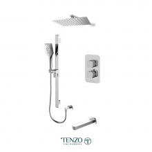 Tenzo QUT33-501115-CR - Quantum T-Box kit 3 functions thermo chrome finish