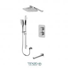 Tenzo QUT33-501145-CR - Quantum T-Box kit 3 functions thermo chrome finish