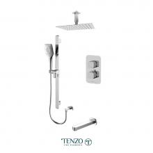 Tenzo F-QUT33-511315-CR - Trim for Quantum T-Box kit 3 functions thermo chrome finish