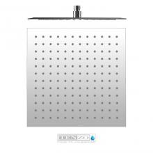 Tenzo SSTS-12-S-CR - Shwr head square 30x30cm (12'') stainless steel 2mm chrome