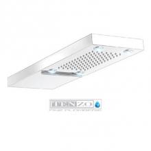 Tenzo WTS4L-CR - Wall mount shwr head LED (4x) & waterfall stainless steel chrome