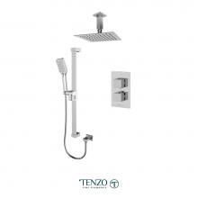 Tenzo F-SLT32-21131-CR - Trim for Slik T-Box kit 2 functions thermo chrome finish