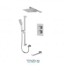 Tenzo F-SLT33-501105-CR - Trim for Slik T-Box kit 3 functions thermo chrome finish