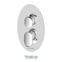 Tenzo F-FLPB32-CR - T-Box valve trims pres. bal. 2 functions diverter chrome