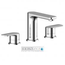 Tenzo DE13-W-CR - Delano 8in lavatory faucet chrome with (W/O overflow) drain
