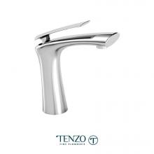 Tenzo FL11-W-CR - Fluvia single hole lavatory faucet chrome with (W/O overflow) drain