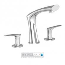 Tenzo FL13-P-CR - Fluvia 8in lavatory faucet chrome with (overflow) drain