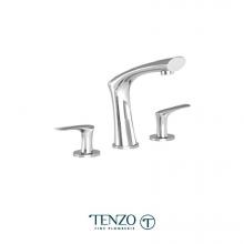 Tenzo FL13-P-CR - Fluvia 8in lavatory faucet chrome with (overflow) drain