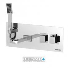 Tenzo SL63-CR - Nissima wall bathtub faucet Slik thermo hidden hose tub spout finish chrome