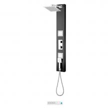 Tenzo TZST-13-MB-S9/B36 - Shower Col. Stainless Steel [Sh. Head 2 Jets Diverter Spout] Thermo./Diverter Matte Black