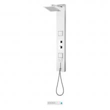 Tenzo TZSTC-13-S9/B36 - Shower Col. Stainless Steel [Sh. Head 2 Jets Diverter Spout] Thermo./Diverter Chrome