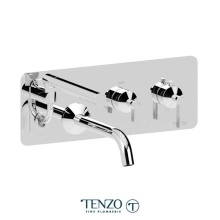 Tenzo PALT73-CR - Wall mount tub filler with retractable hose Paloma chrome