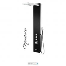 Tenzo TZG11-11-NU/3L - Shower Col. Tempered Glass Nuevo [Sh. Head Led Hand Shwr Spout] Thermo./Vol. Ctrl Valve #11 Finish