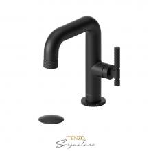Tenzo BE10-C-W-MB - Single hole lavatory faucet with (W/O overflow) drain Bellacio-C matte black