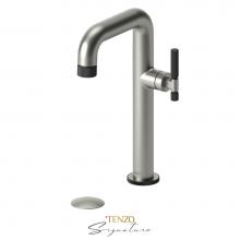 Tenzo BE10H-F-W-BN-MB - Tall single lavatory faucet with (W/O overflow) drain Bellacio-F brushed nickel/matte black