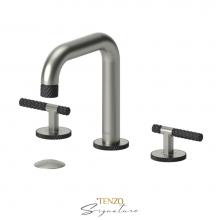 Tenzo BE13-C-P-BN-MB - 8'' lavatory faucet with (overflow) drain Bellacio-C brushed nickel/matte black