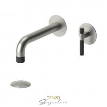 Tenzo F-BE14-F-W-BN-MB - Trim for wall mount lav. faucet (W/O overflow) drain Bellacio-F brushed nickel/matte black