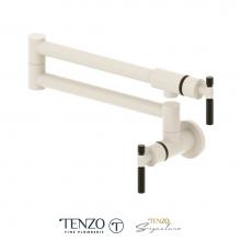 Tenzo BE160-F-MW-MB - Pot filler faucet Bellacio matte white / matte black
