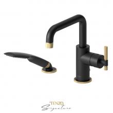 Tenzo BE31-F-PB-MB-BG - Deck mount 2 pcs tub filler Bellacio-F matte black/brushed gold