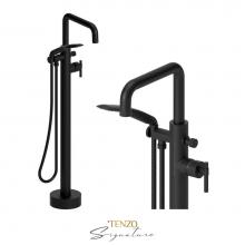 Tenzo BE52-C-MB - Floor mount tub filler Bellacio-C matte black