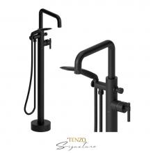 Tenzo BE52-F-MB - Floor mount tub filler Bellacio-F matte black