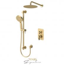 Tenzo F-BET32-20111-F-BG-MB - Trim for T-box kit 2 fcts thermo Bellacio-F brushed gold  / matte black