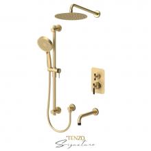 Tenzo F-BET33-501115-C-BG-MB - Trim for T-box kit 3 fcts thermo Bellacio-C brushed gold  / matte black