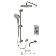 Tenzo F-BET33-501115-C-BN-MB - Trim for T-box kit 3 fcts thermo Bellacio-C brushed nickel  / matte black