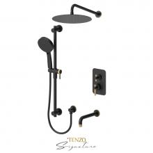 Tenzo BET33-501125-C-MB-BG - T-Box valve 3 fcts pres bal Bellacio-C matte black/brushed gold