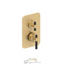 Tenzo BET33-C-BG-MB - T-Box valve 3 fcts thermo Bellacio-C brushed gold/matte black