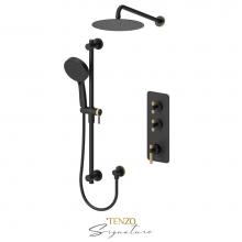 Tenzo BET42-20111-C-MB-BG - Extenza kit 2 fcts thermo Bellacio-C matte black / brushed gold