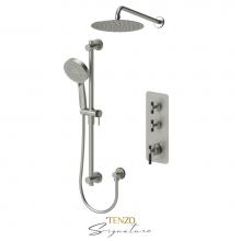 Tenzo F-BET42-20111-F-BN-MB - Trim for Extenza kit 2 fcts thermo Bellacio-F brushed nickel  / matte black