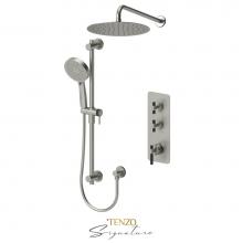 Tenzo F-BET42-20112-C-BN-MB - Trim for Extenza kit 2 fcts thermo Bellacio-C brushed nickel  / matte black