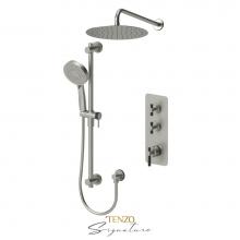 Tenzo F-BET42-20112-F-BN-MB - Trim for Extenza kit 2 fcts thermo Bellacio-F brushed nickel  / matte black