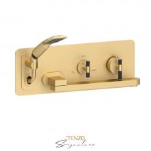 Tenzo F-BET74-C-BG-MB - Trim for wall mount tub faucet with swivel spout Bellacio-C brushed gold/matte black