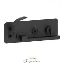 Tenzo BET74-F-MB - Wall mount tub faucet with swivel spout Bellacio-F matte black