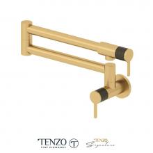 Tenzo CA160-BG-MB - Pot filler faucet Calozy brushed gold / matte black
