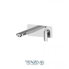Tenzo F-DE15-W-CR - Trim for Delano wall mount lavatory faucet 2 finishing plates chrome with W/O (overflow) drain