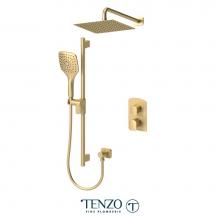Tenzo DEPB32-20111-BG - Delano T-Box kit 2 functions pres bal brushed gold finish