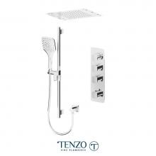 Tenzo F-DET43-55144-CR - Trim for Delano Extenza kit 3 functions thermo chrome finish