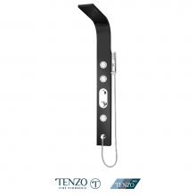 Tenzo ETZST-52-MB - Shwr col. stain. steel Evolo (Sh. head 3 jets hand shwr) pres. balanced/div. finish matte black